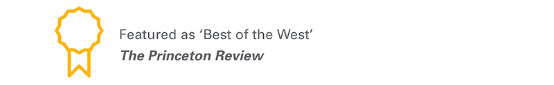 Featured as 'Best of the West' from Princeton Review