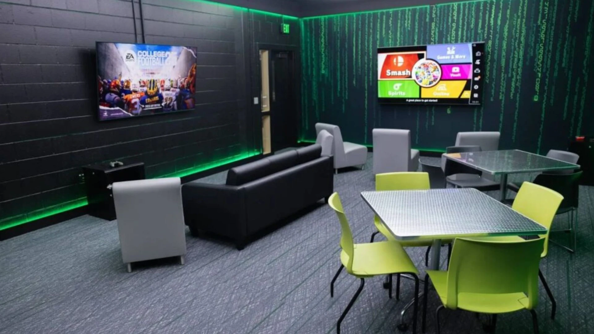 Console gaming setup in the recreational space