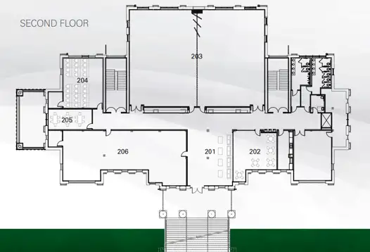 Shawnee Hall Second Floor Layout