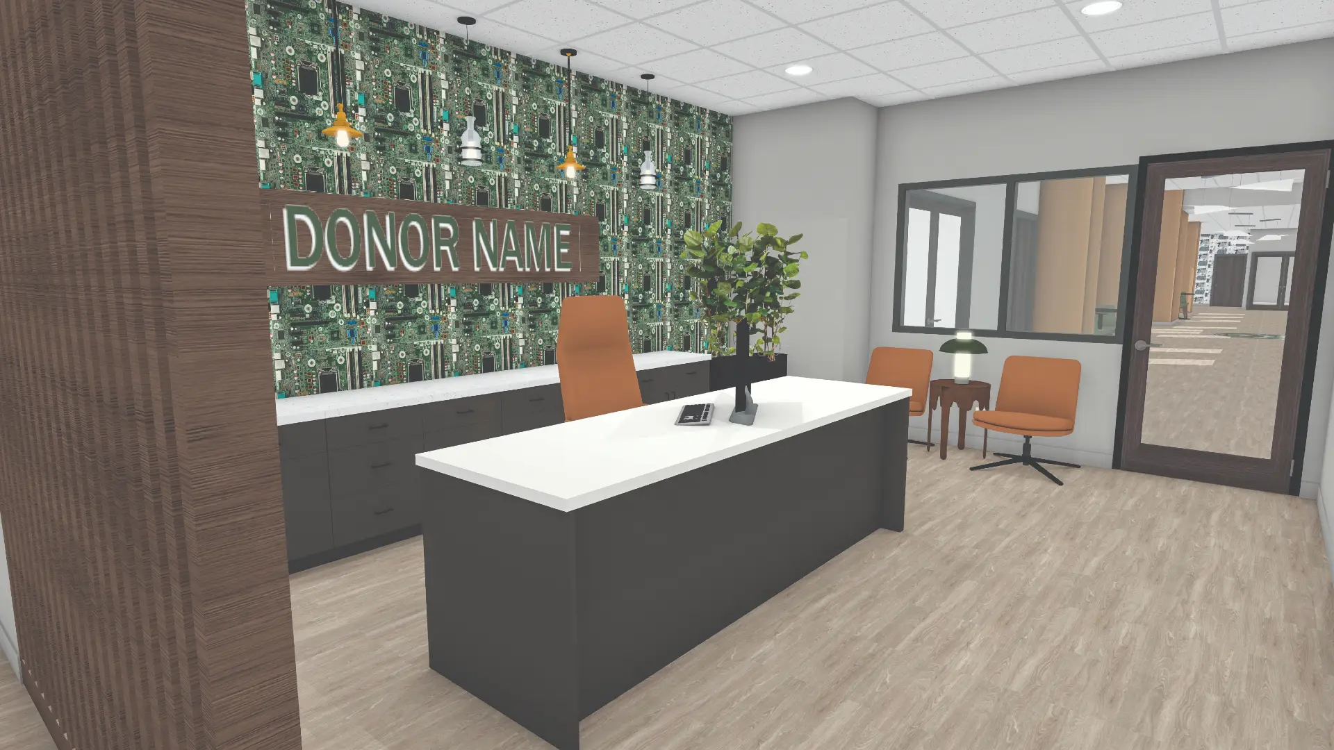 2n floor reception render