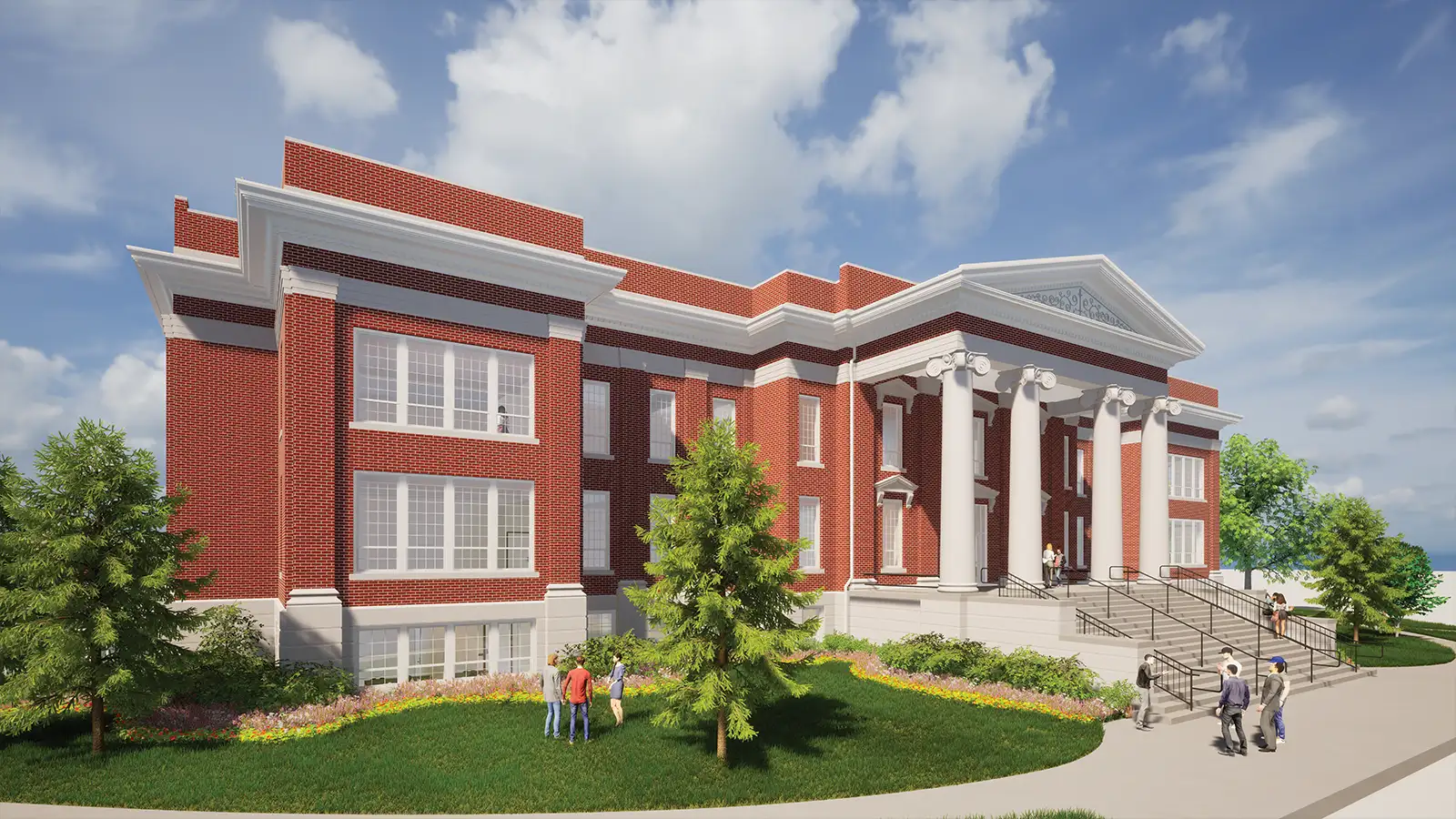 A rendering of the new Shawnee Hall