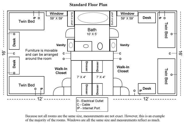 Pin by Summer Dietz on Dorm Room Floor plans, Obu