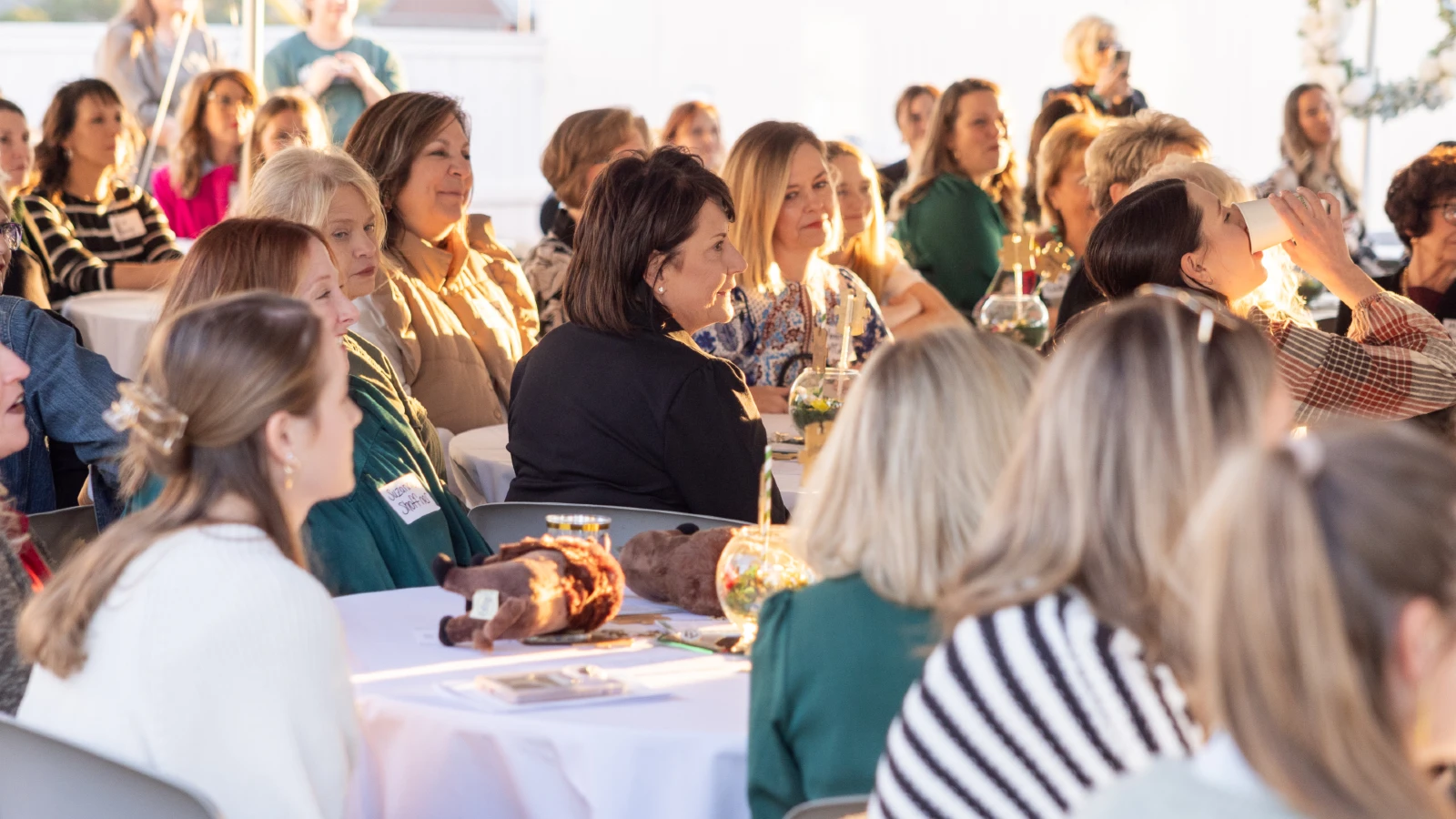 women of vision dinner ladies seated